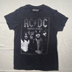 AC/DC Men's Highway to Hell Graphic T-Shirt S Black Cotton